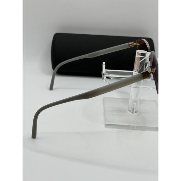 Silhouette Rimless Sunglasses Rose Gold Brown Lens Unisex 50mm main image 10